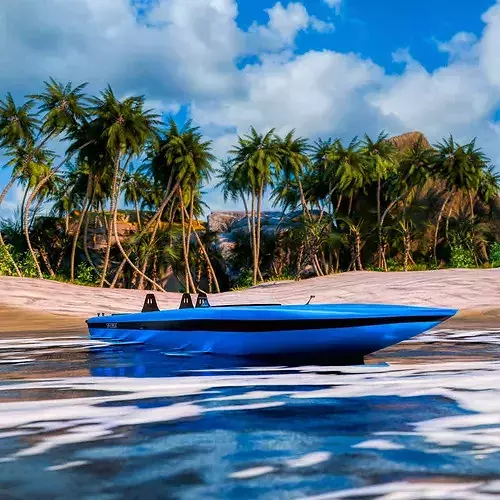 Beach  Island With realistic textures  3D model 7