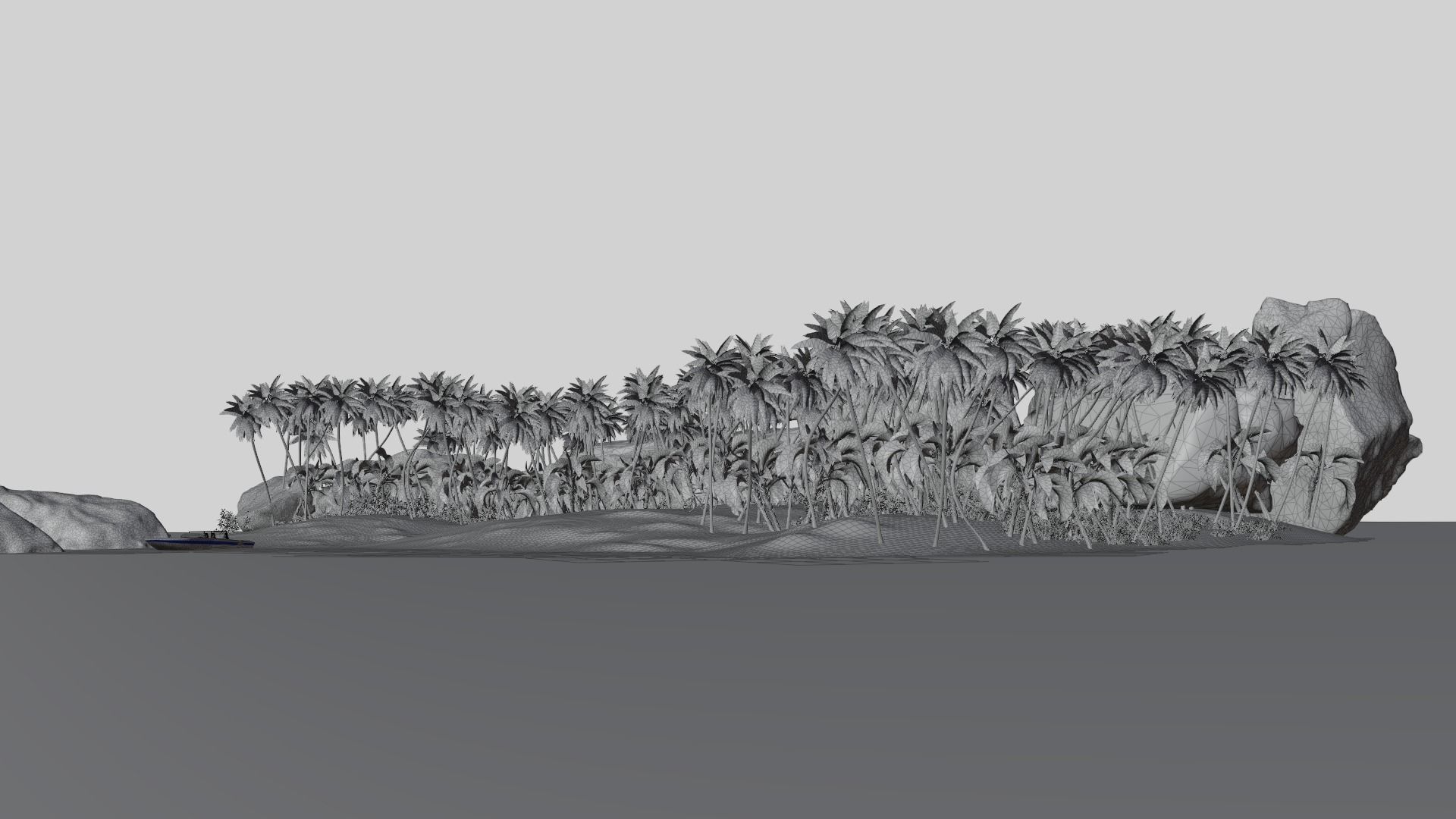 Beach  Island With realistic textures  3D model_18