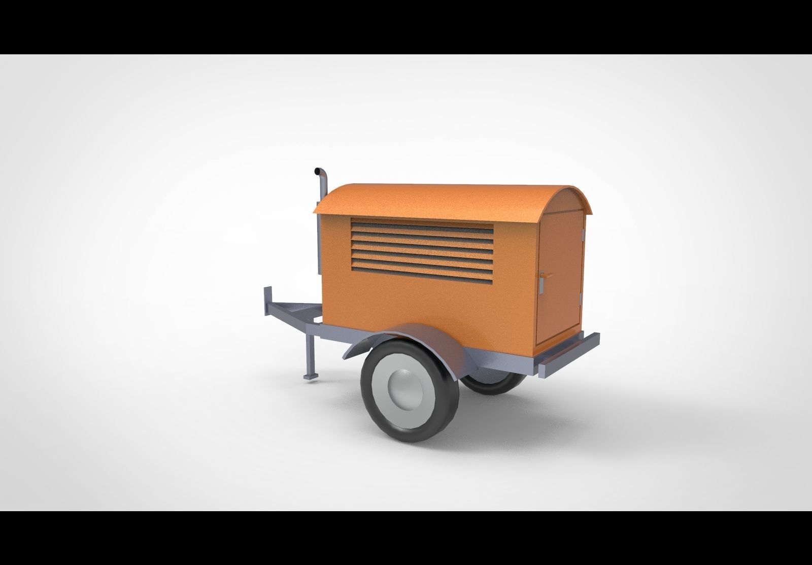 Old Portable Generator A 3D model_1