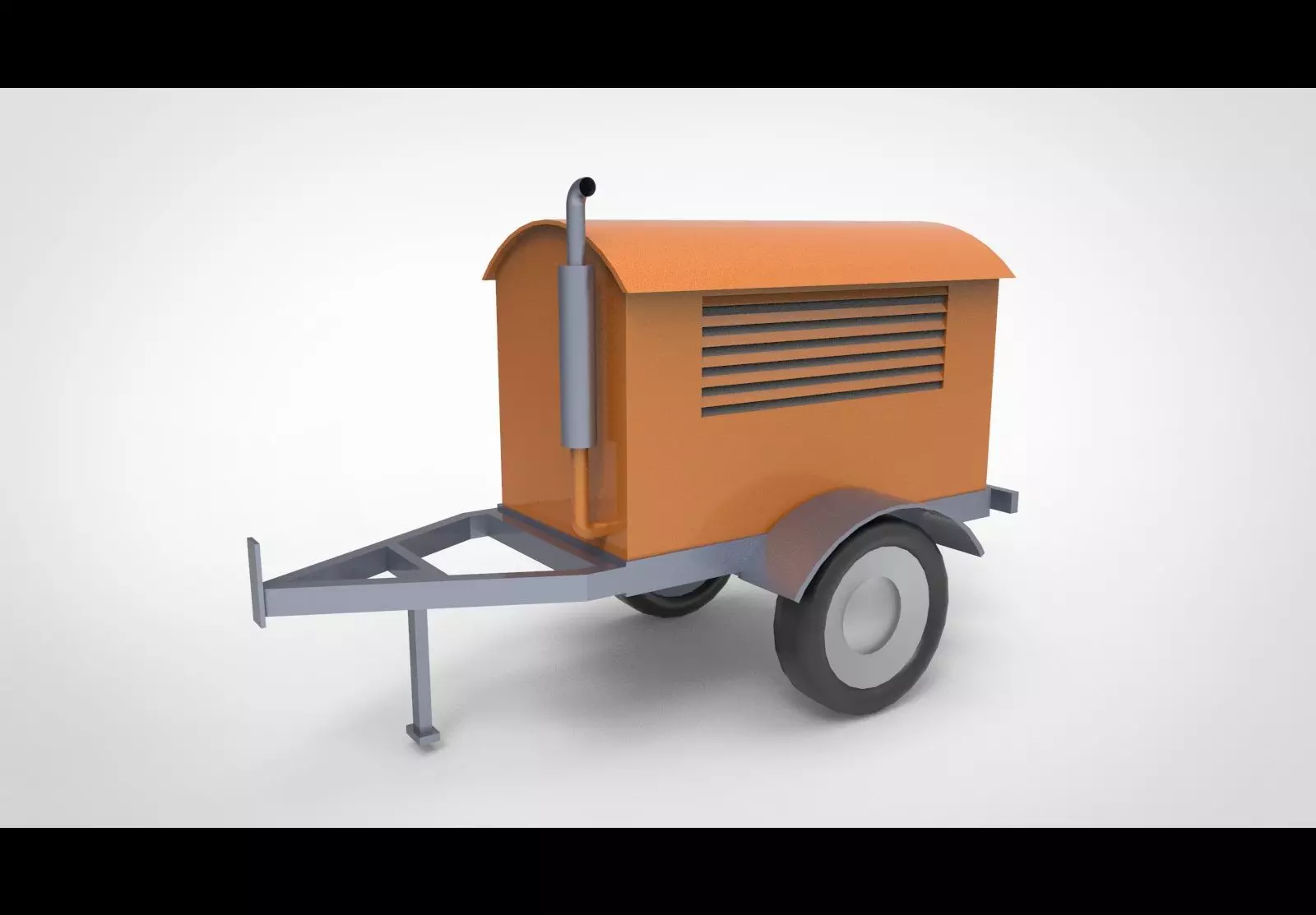 Old Portable Generator A 3D model_0