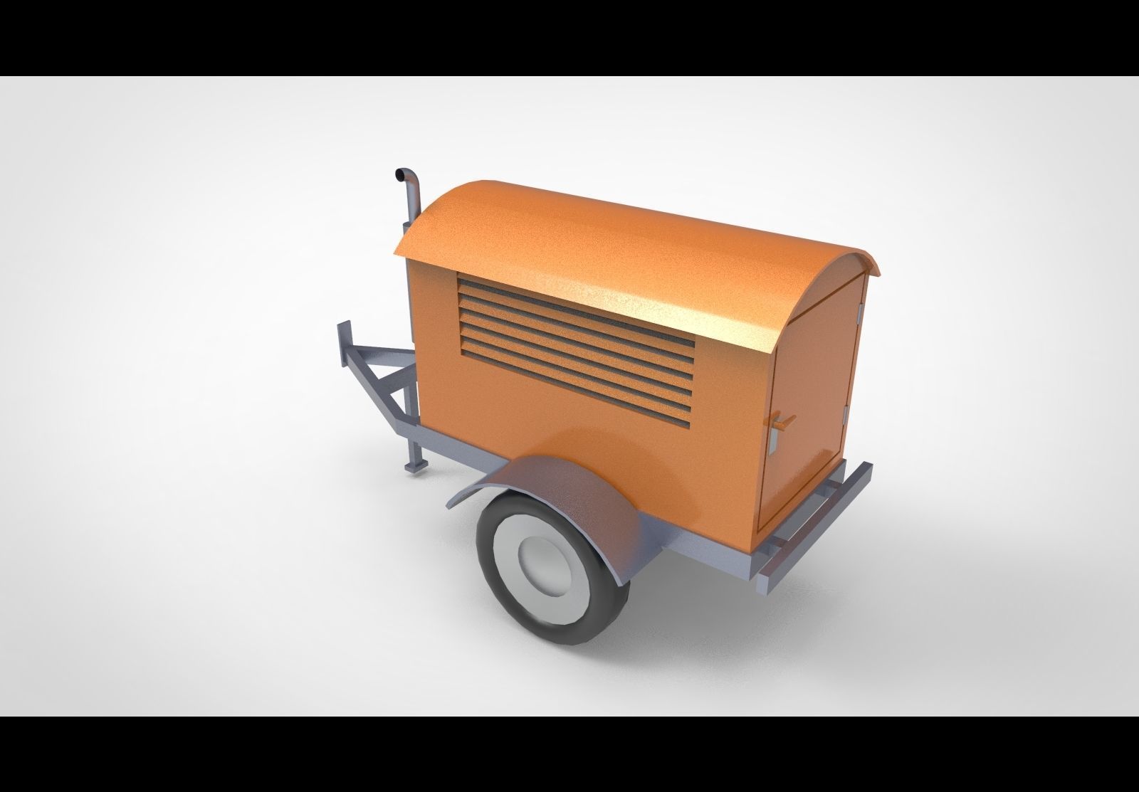 Old Portable Generator A 3D model_6