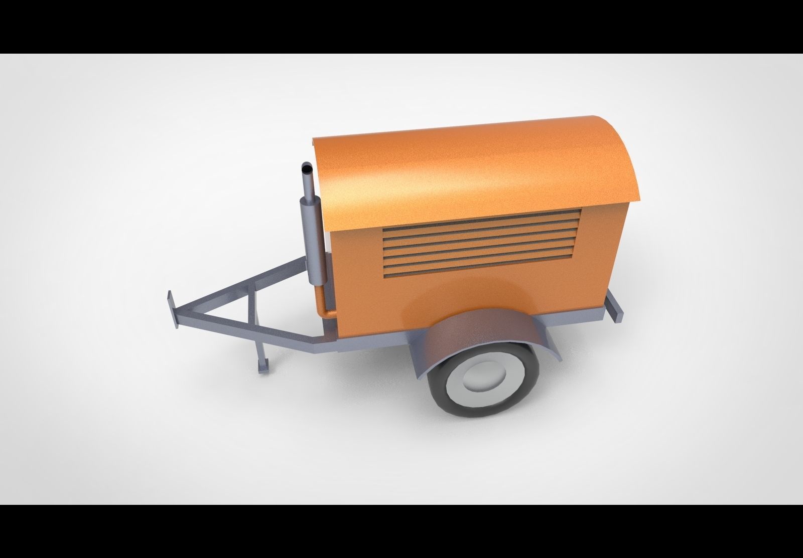 Old Portable Generator A 3D model_7