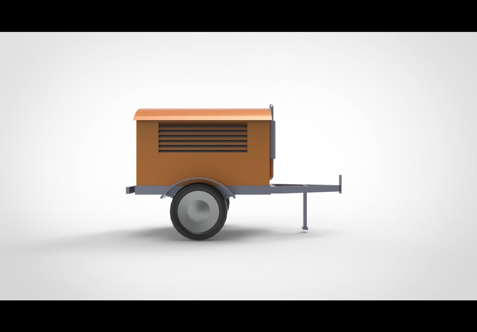 Old Portable Generator A 3D model_4