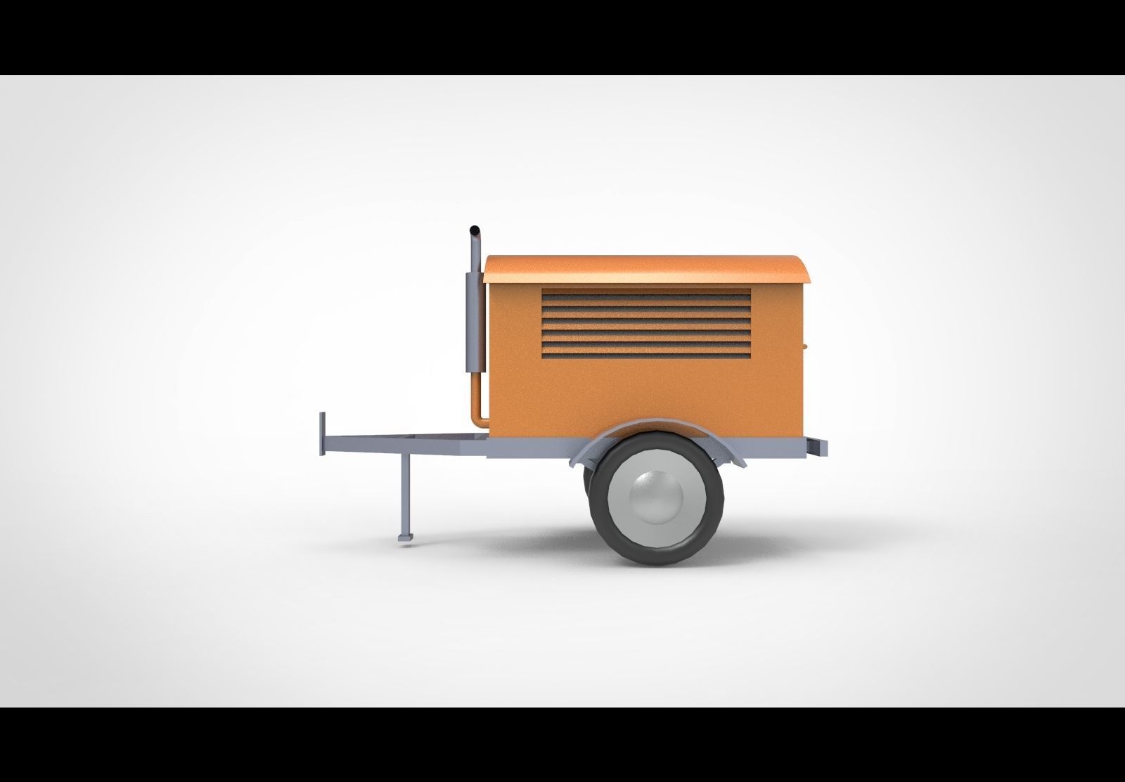 Old Portable Generator A 3D model_3