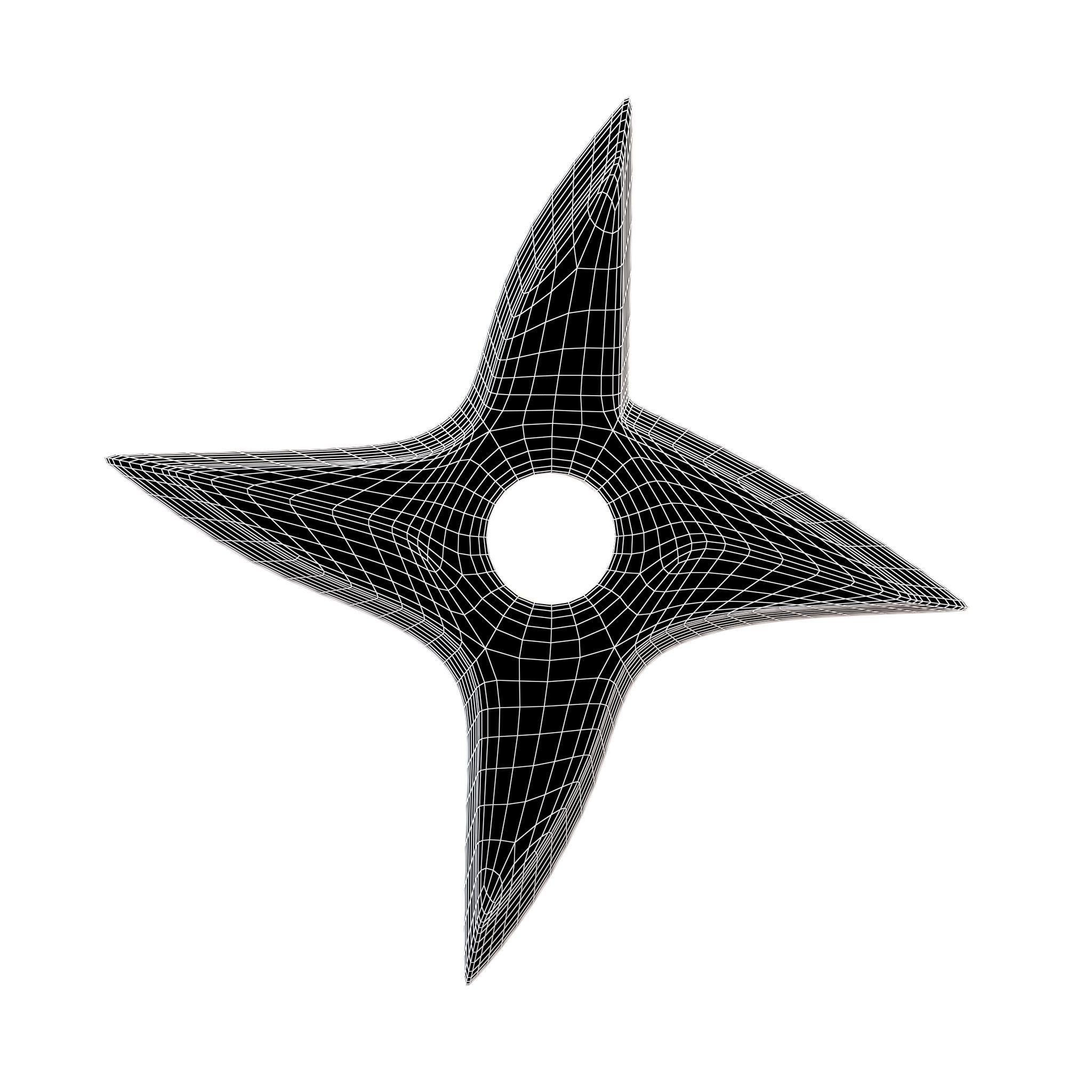 Shuriken v4 003 Low-poly 3D model_4