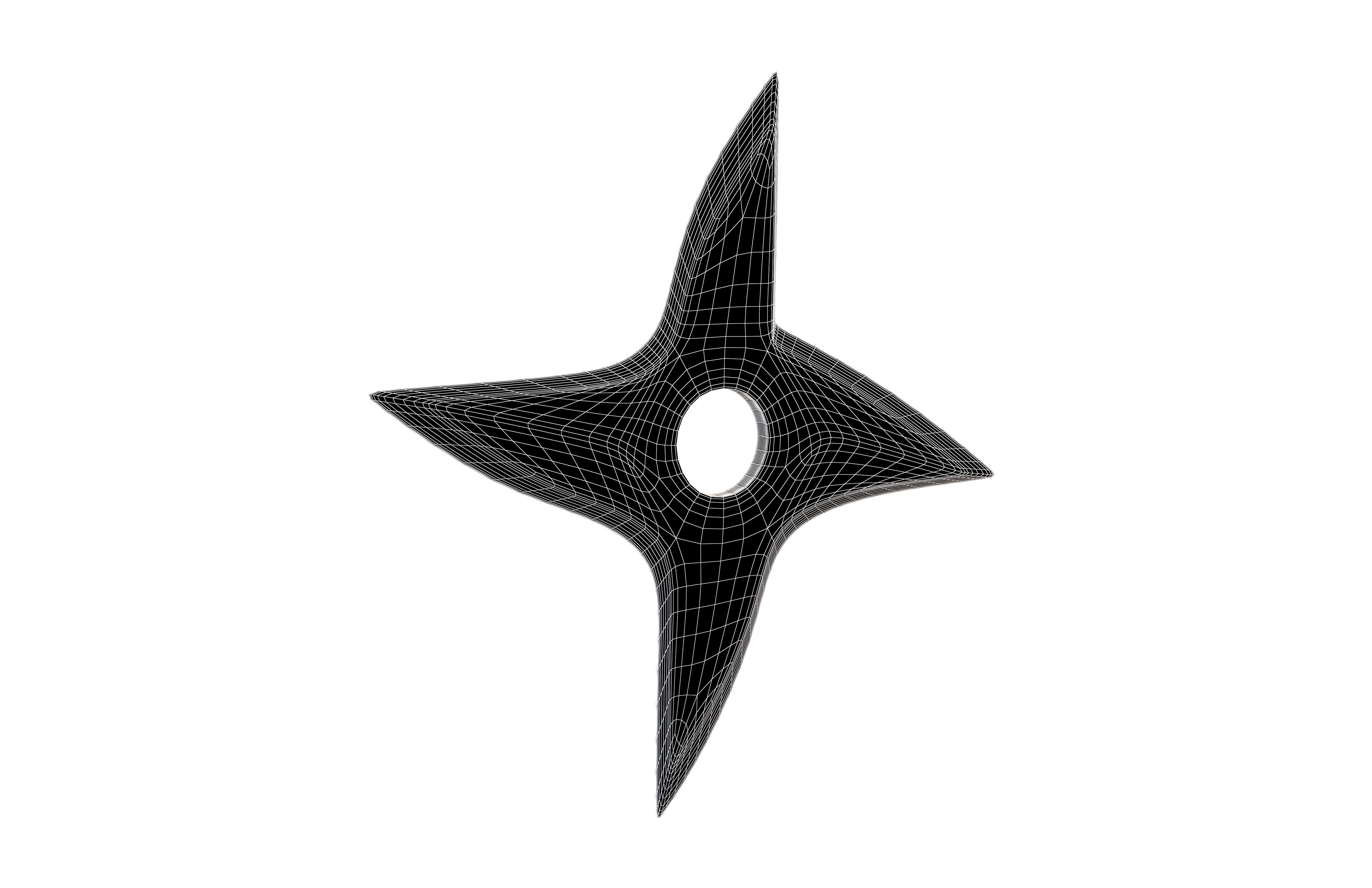 Shuriken v4 003 Low-poly 3D model_5