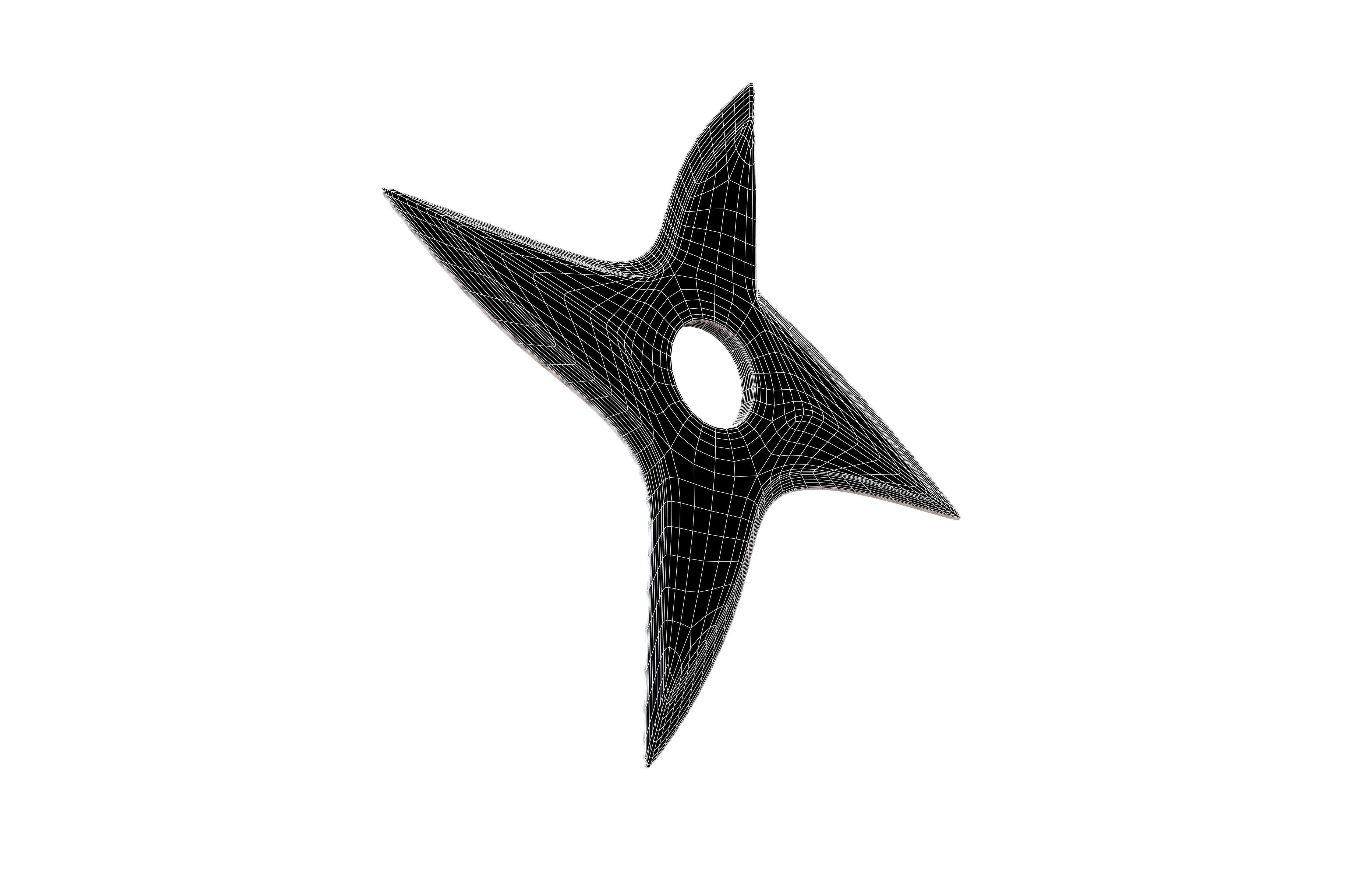Shuriken v4 003 Low-poly 3D model_7