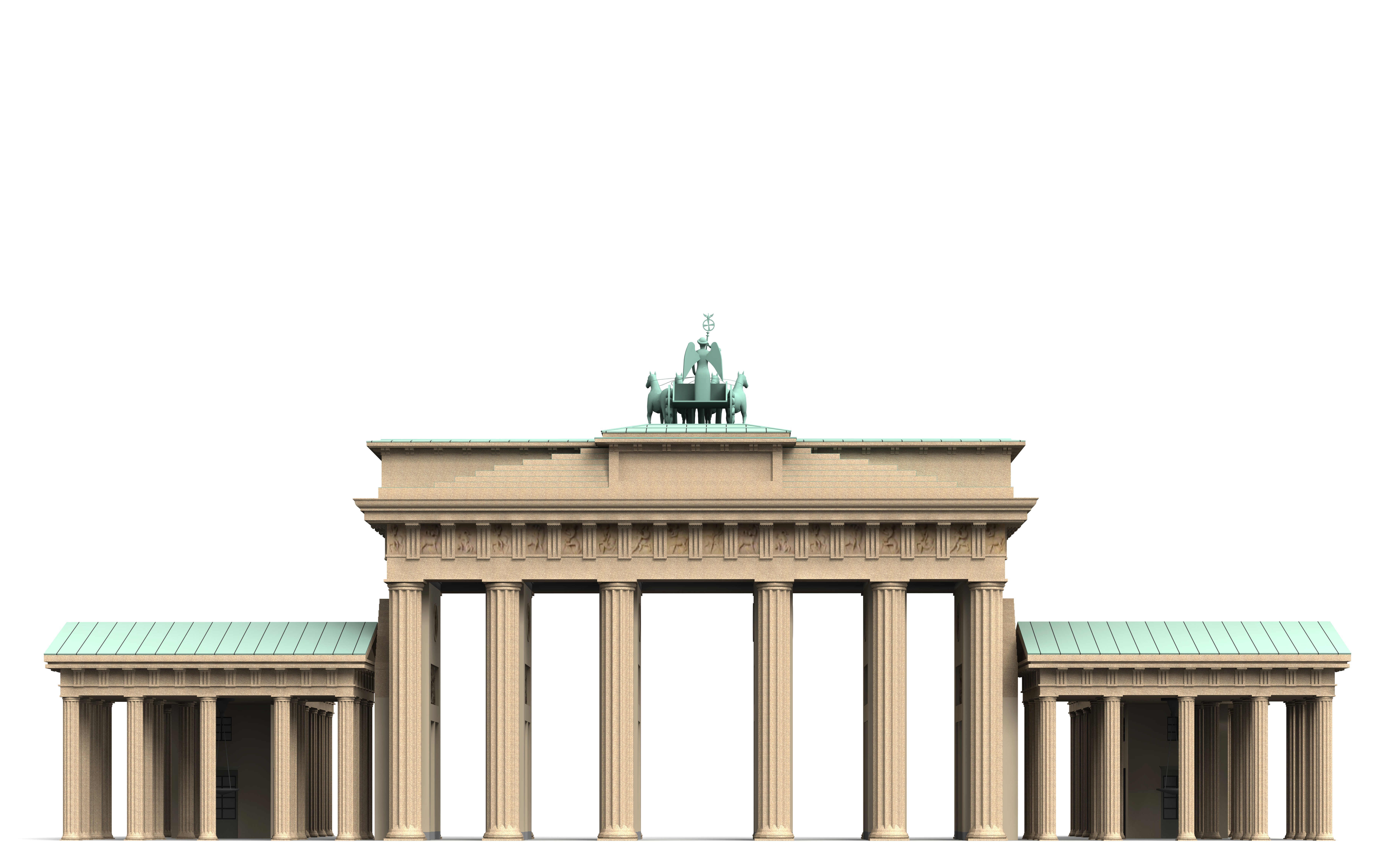 Brandenburg Gate Berlin 3D model_3