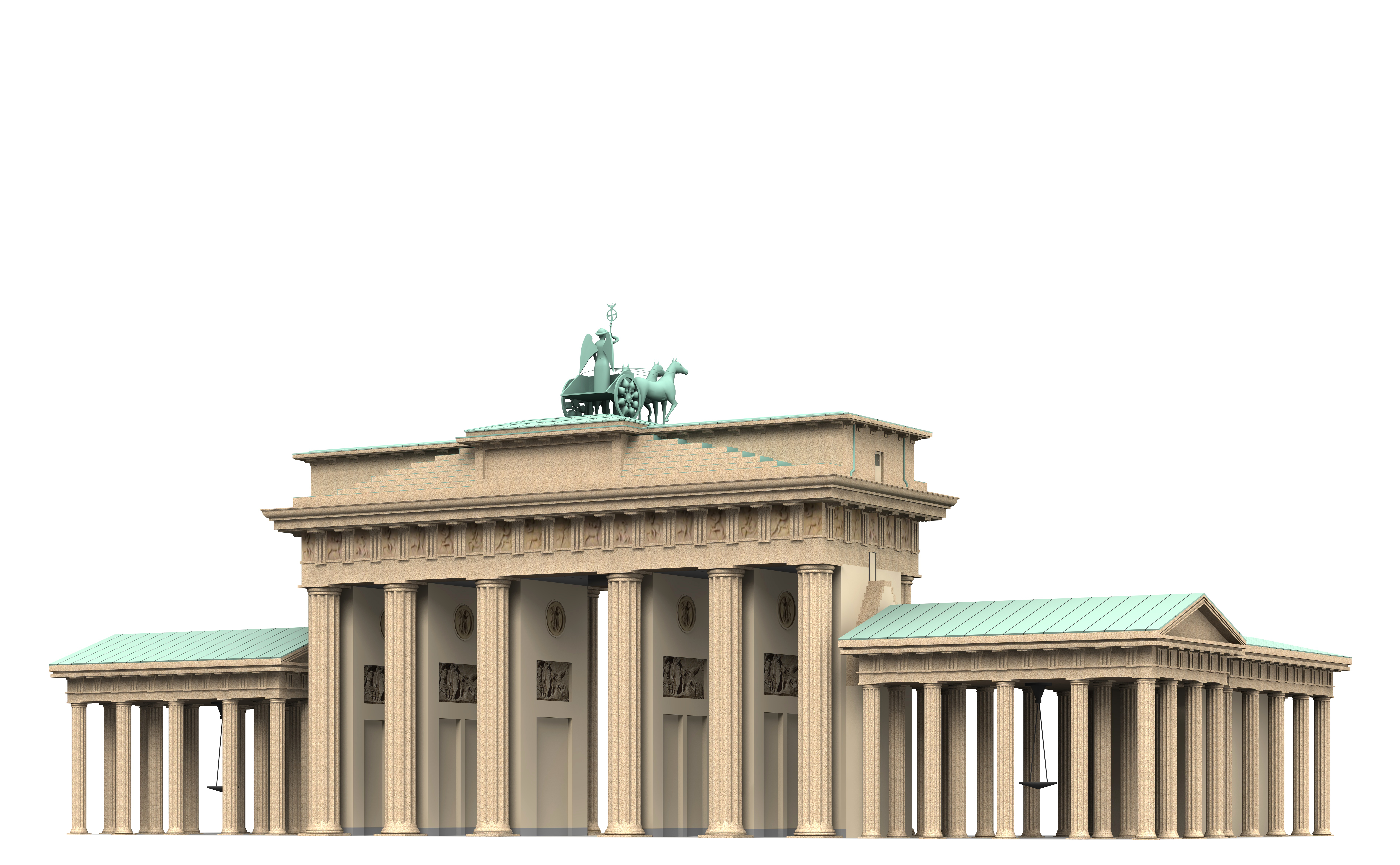 Brandenburg Gate Berlin 3D model_7
