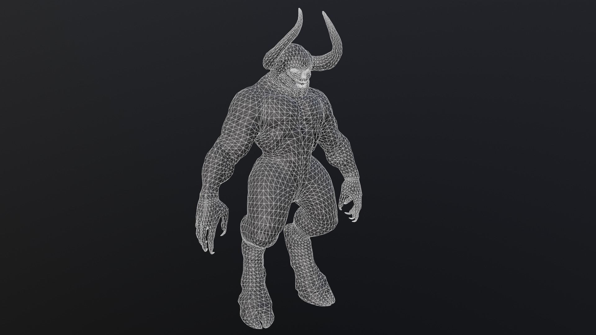 Big Demon1 Low-poly 3D model_8