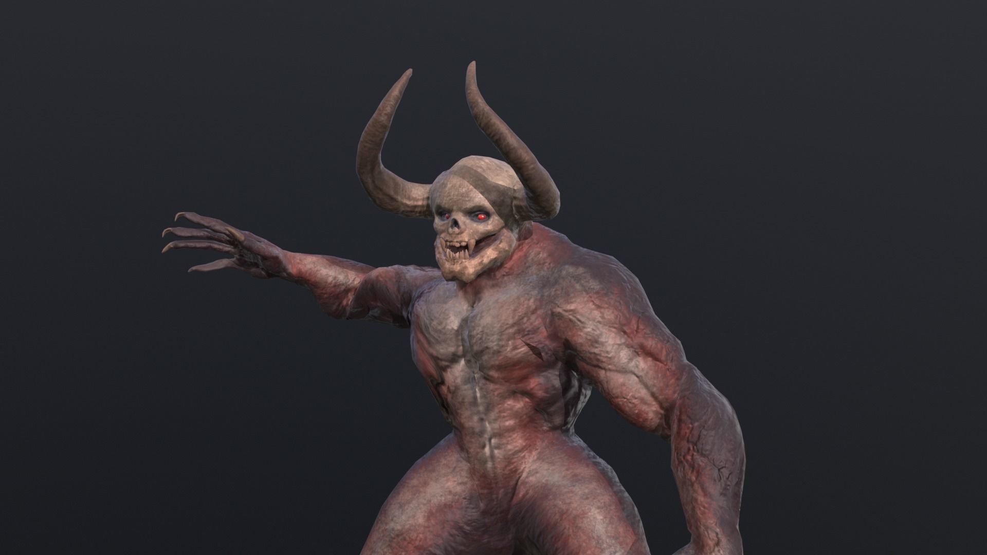 Big Demon1 Low-poly 3D model_9