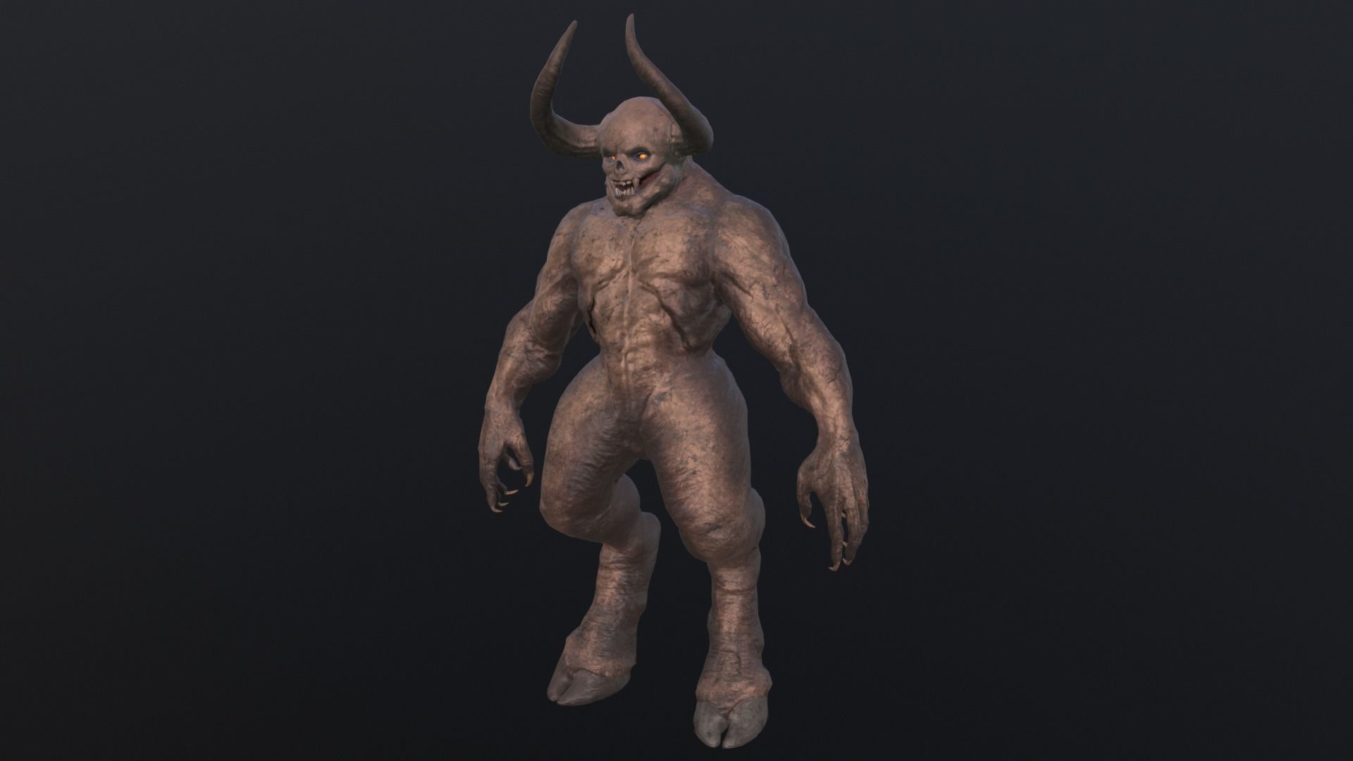 Big Demon1 Low-poly 3D model_6