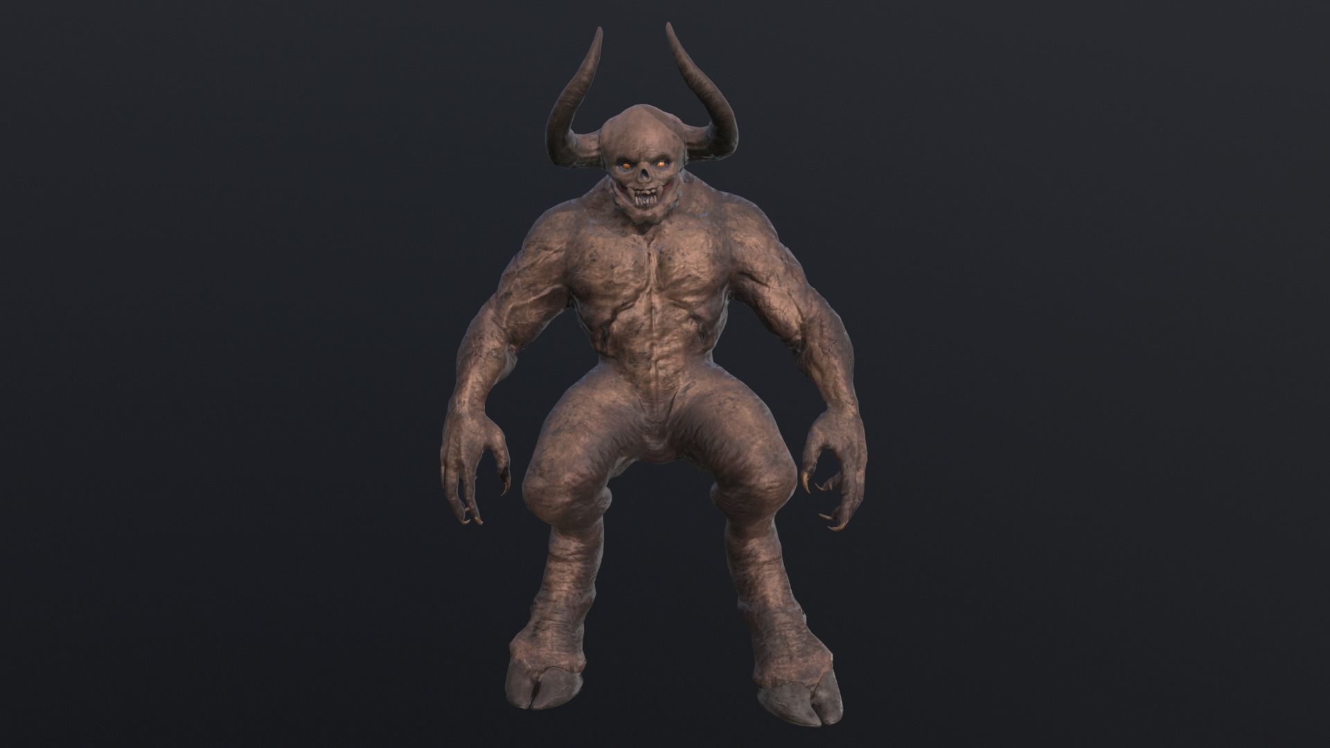 Big Demon1 Low-poly 3D model_11