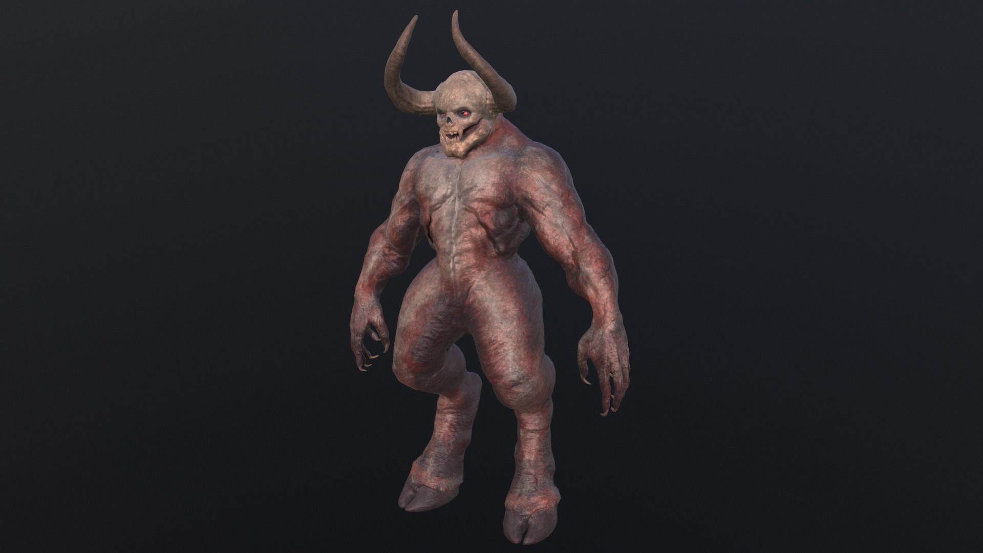 Big Demon1 Low-poly 3D model_2