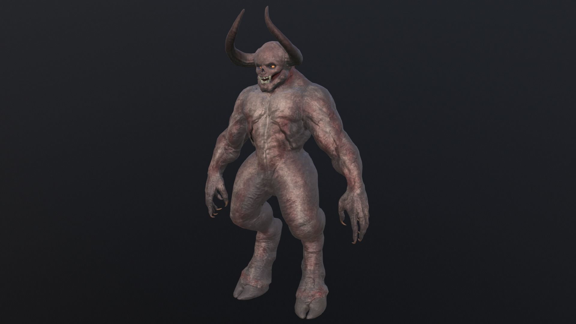 Big Demon1 Low-poly 3D model_4