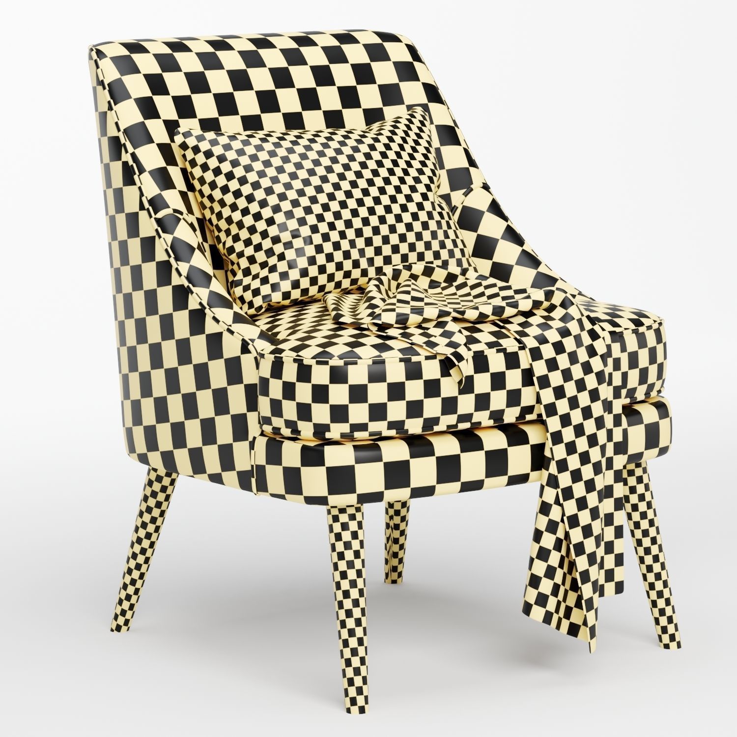 Kora Upholstered Side Chair 3D model_6