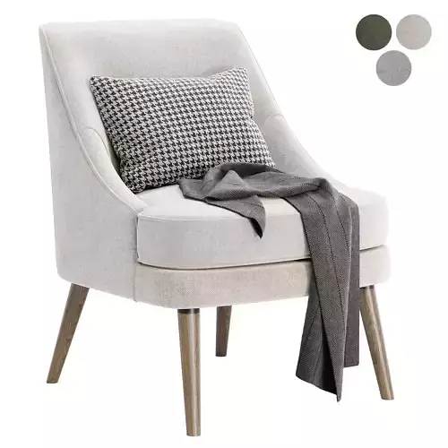 Kora Upholstered Side Chair 3D model