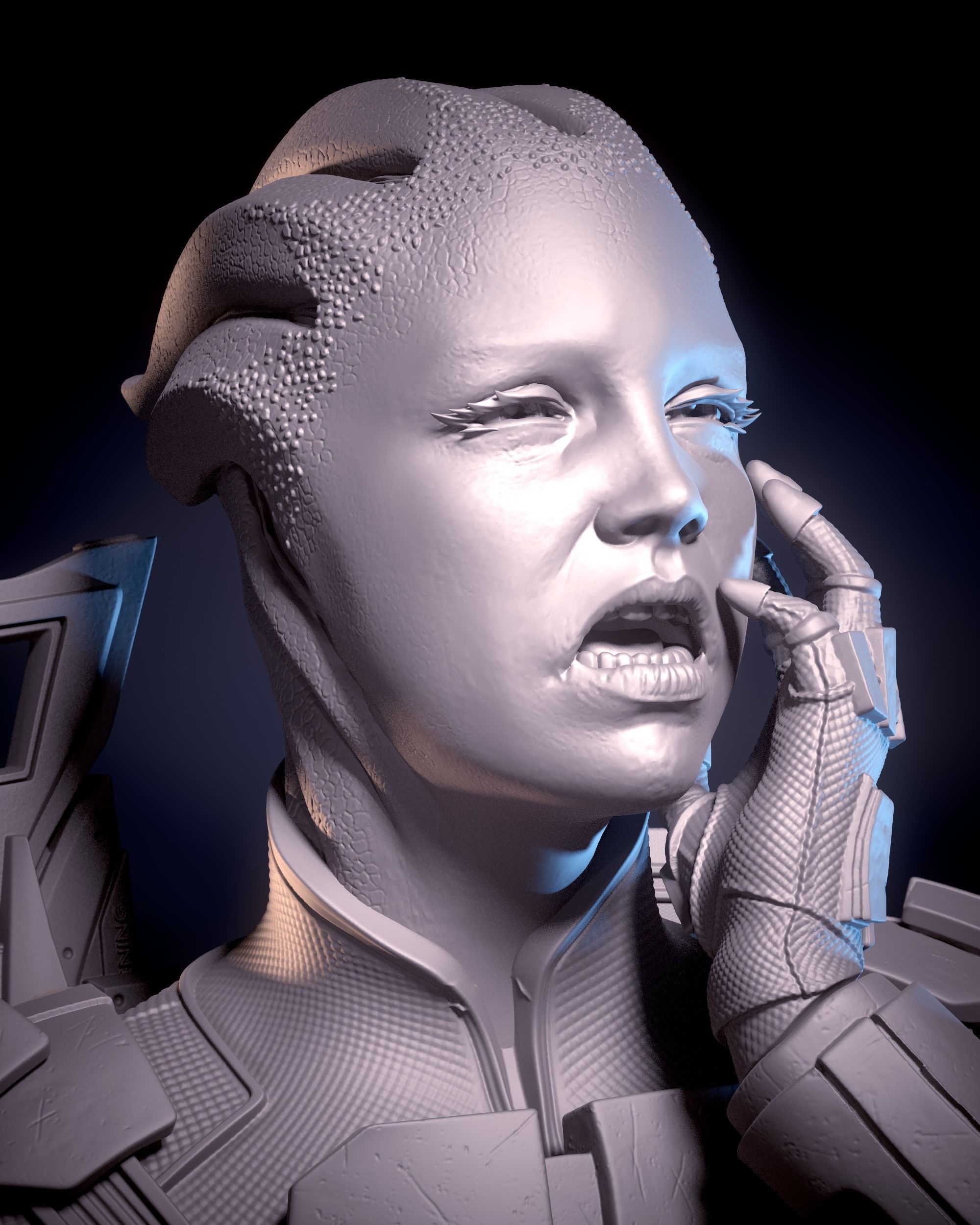 Mass Effect Fanart - Liara TSoni 3d print model Pose 4 3D print model_8