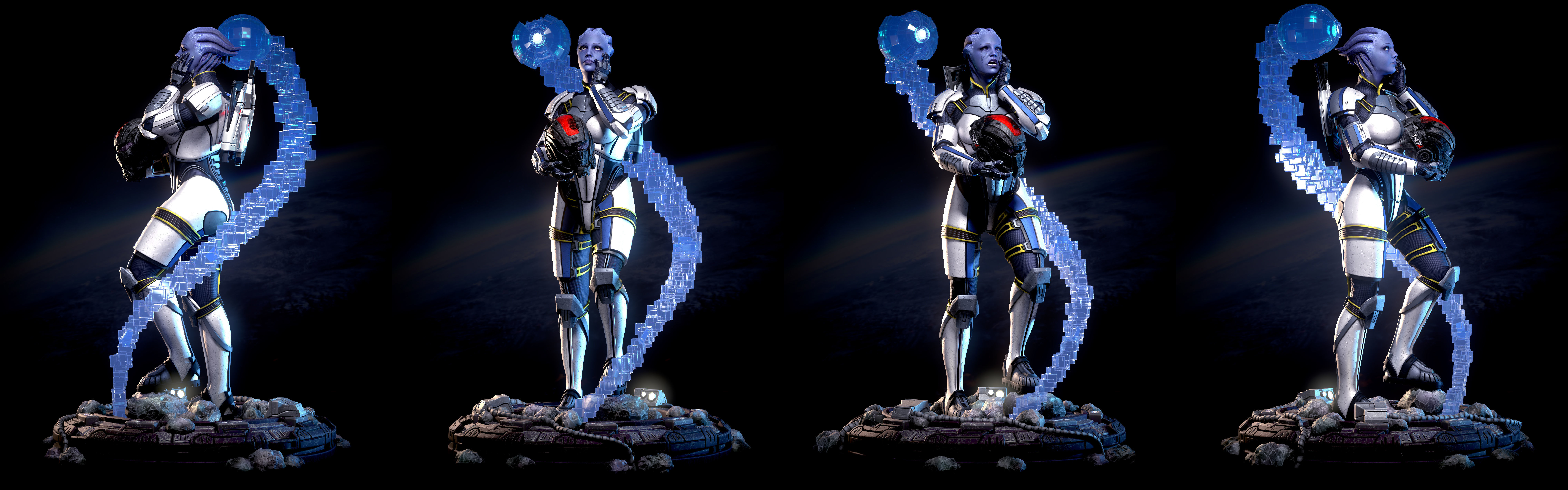 Mass Effect Fanart - Liara TSoni 3d print model Pose 4 3D print model_2