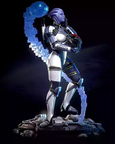 Mass Effect Fanart - Liara TSoni 3d print model Pose 4