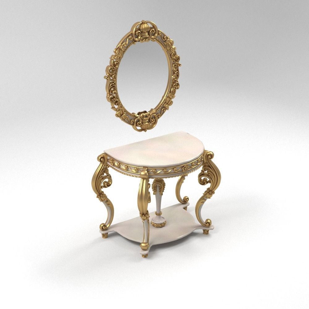 console - mirror frame 01 3D model_1