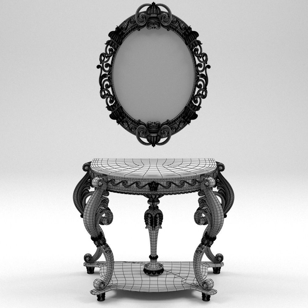 console - mirror frame 01 3D model_7