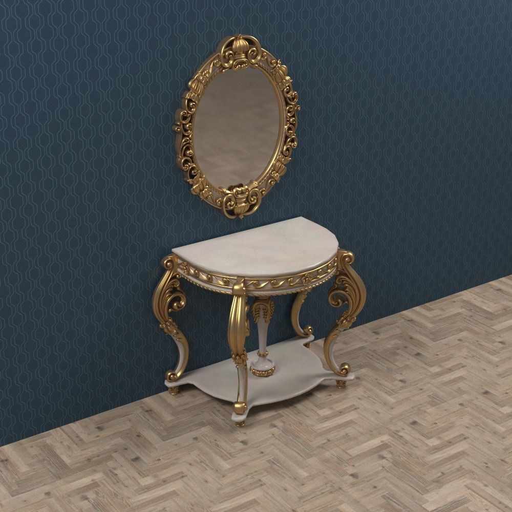 console - mirror frame 01 3D model_4