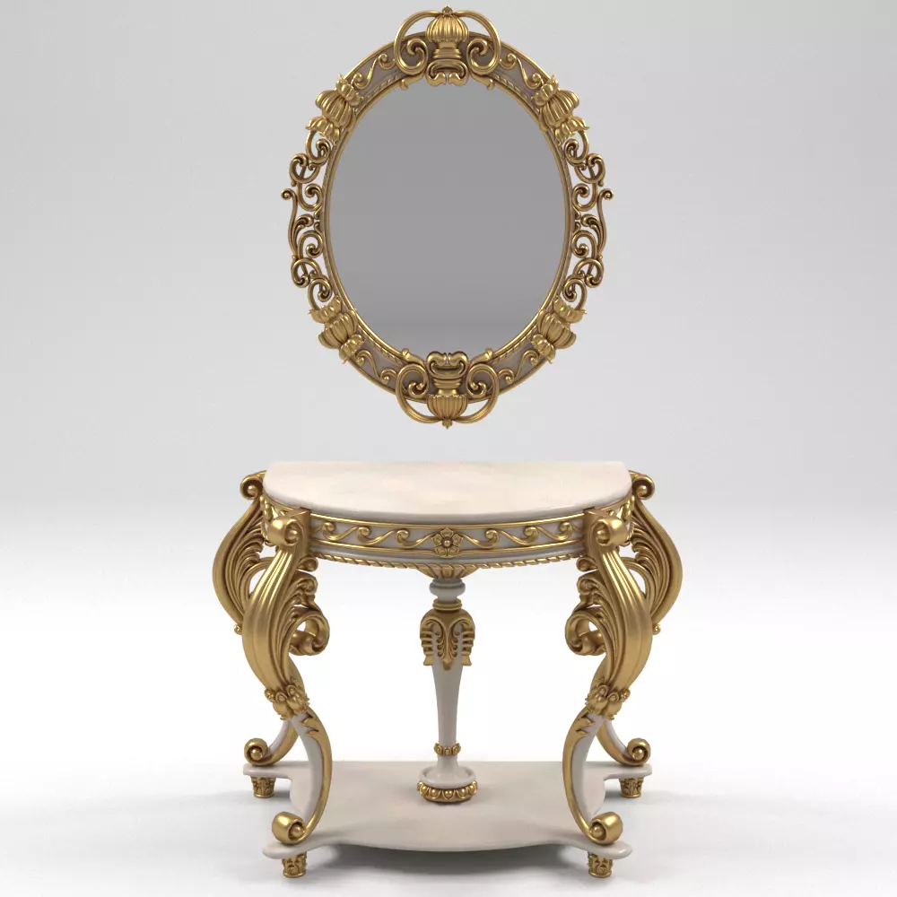 console - mirror frame 01 3D model_0