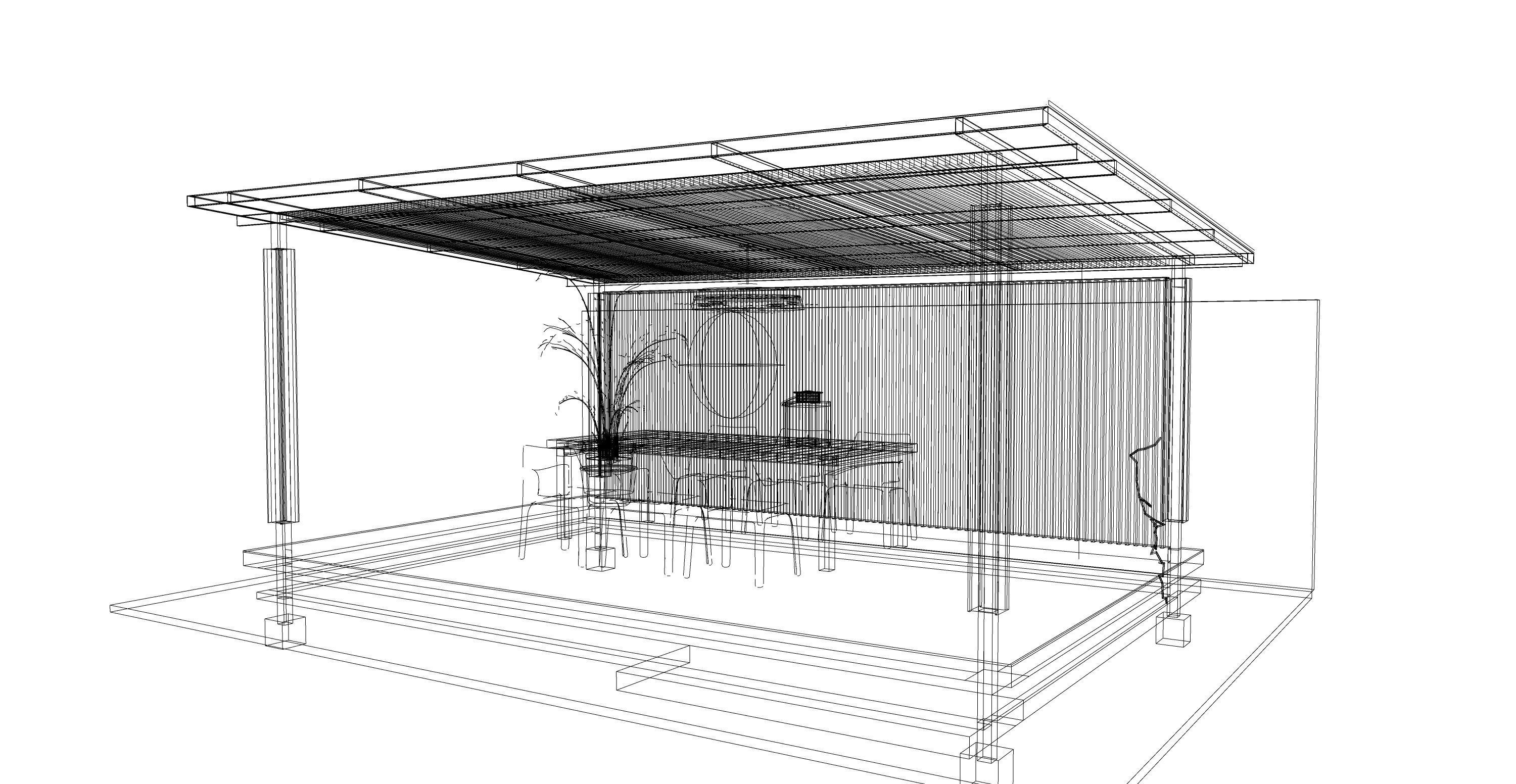 Terrace garden 3D model_7