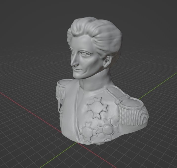 Carl von Clausewitz 3D print model_18