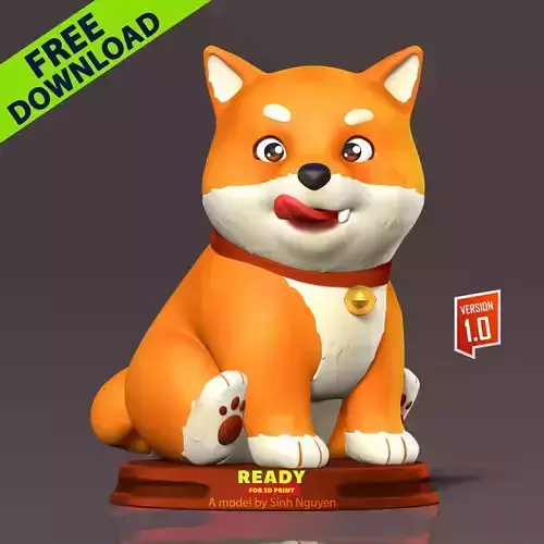 Shiba Inu - Happy New Year 2023 Free 3D print model