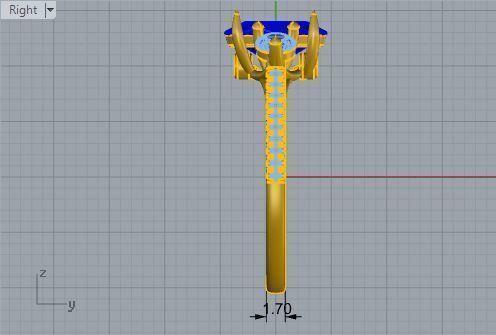 Blue and white diamond ring 3568 3D print model 3D print model_6