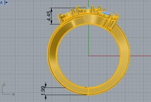 Colorful diamond ring 3571 3D print model  3D print model_5