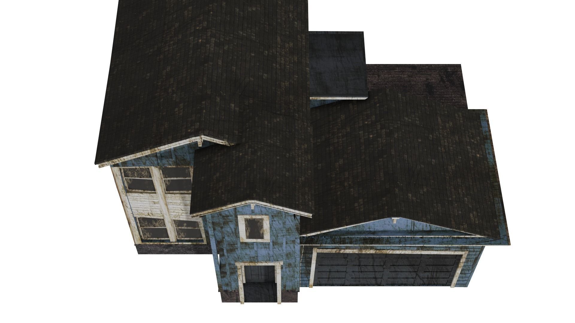 Abandoned old - realistic low poly A-2 Low-poly 3D model_2