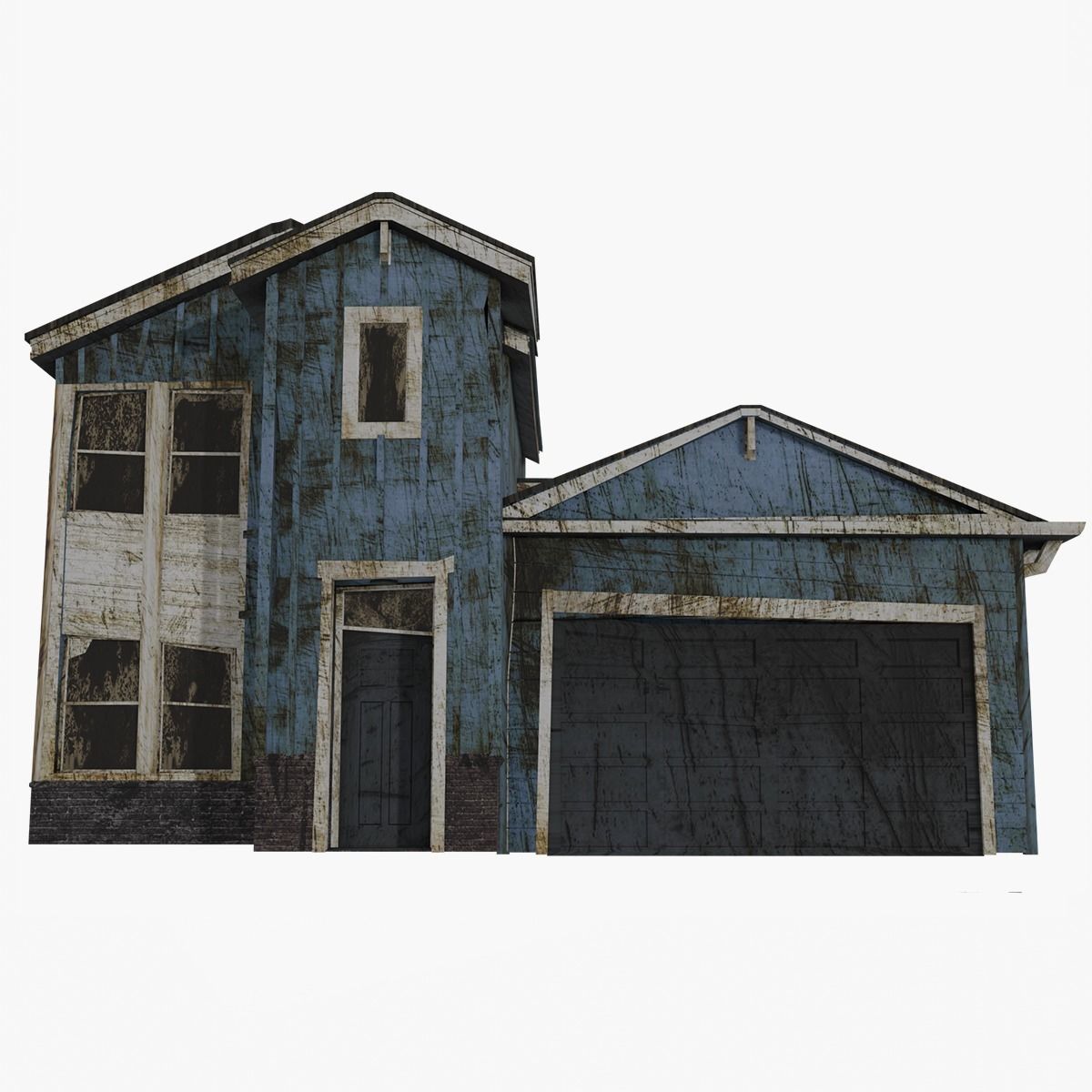 Abandoned old - realistic low poly A-2 Low-poly 3D model_11