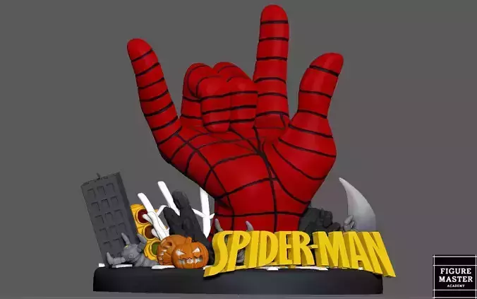 SPIDERMAN COMICS HAND  PS4 PS5 CONTROLLER HOLDER ANIME CHARACTER 3D print model