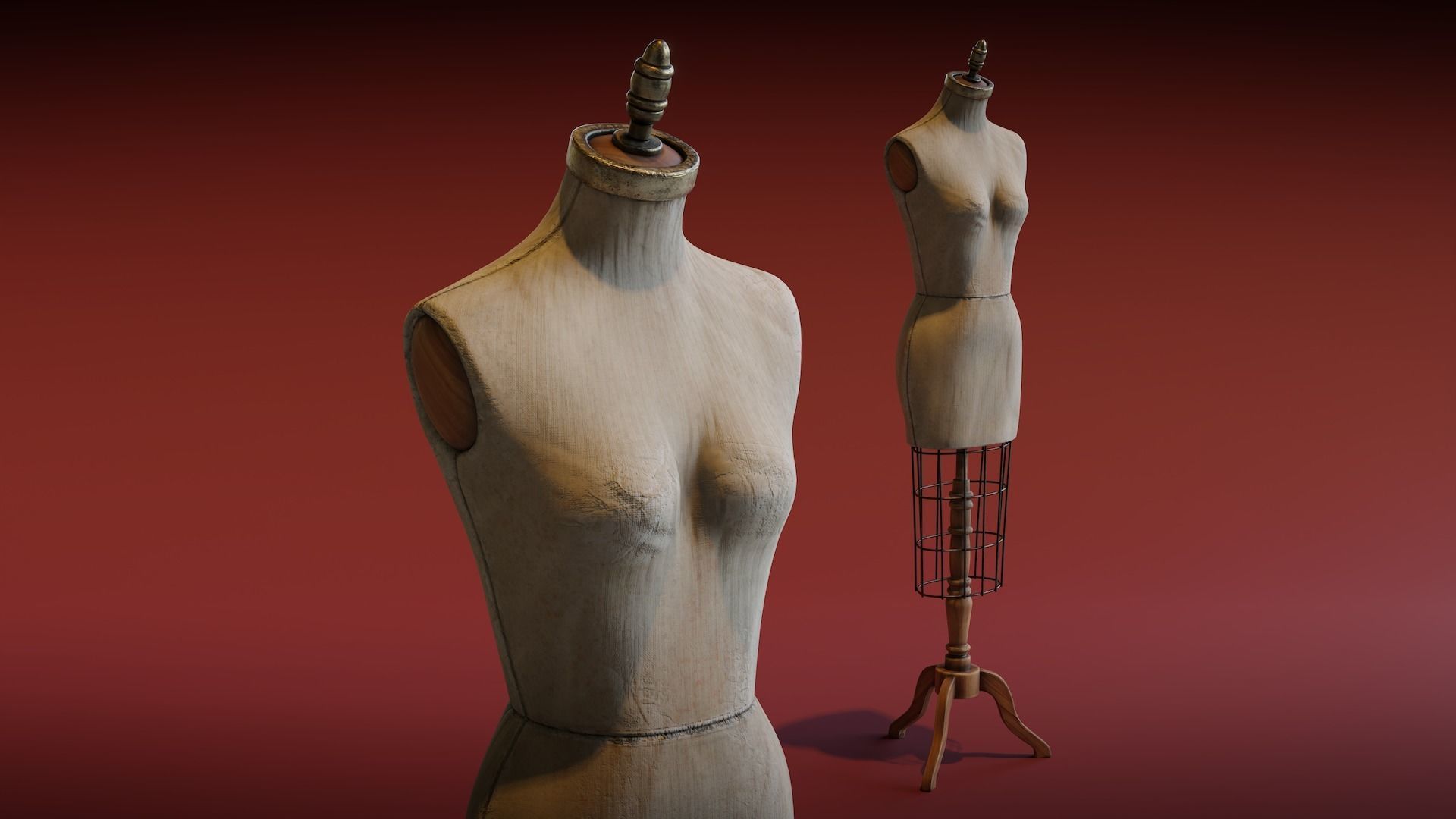 Tailor Mannequin Low-poly 3D model_2
