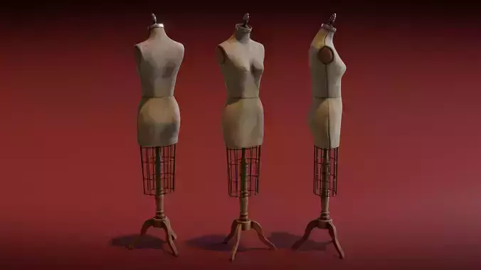 Tailor Mannequin Low-poly 3D model