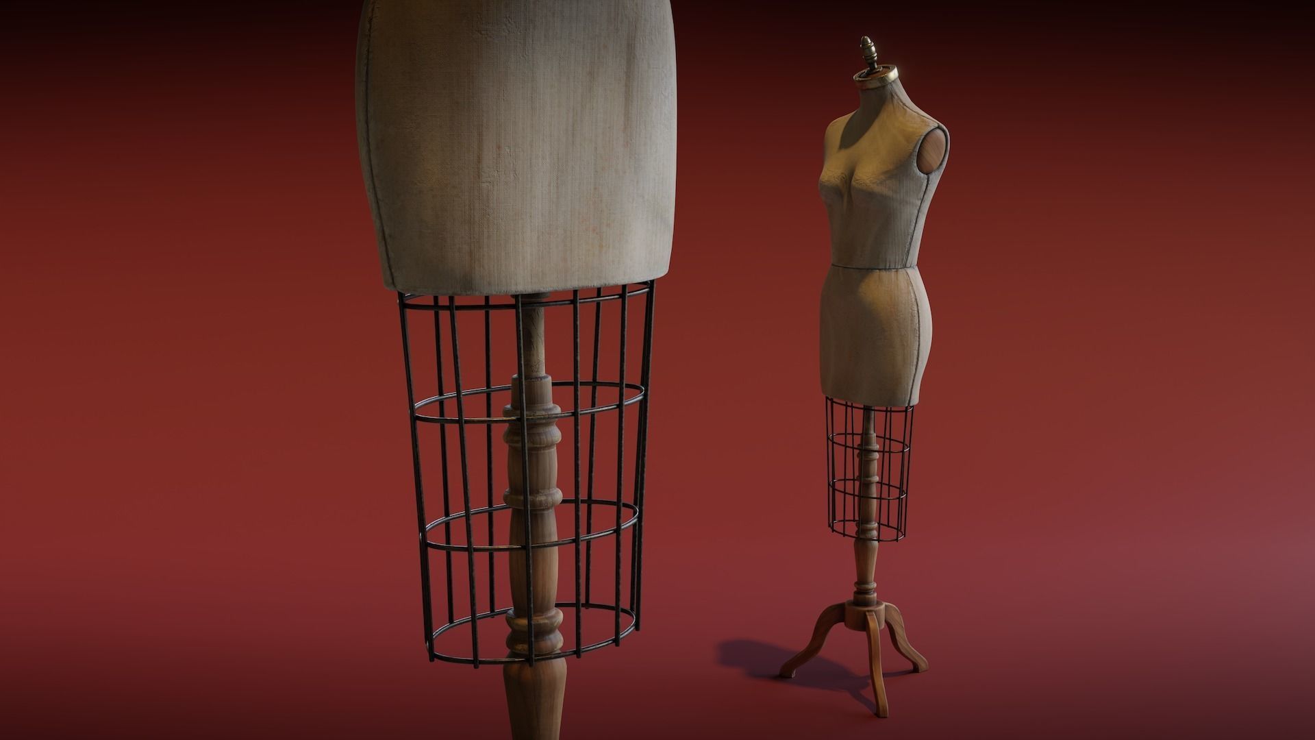 Tailor Mannequin Low-poly 3D model_4