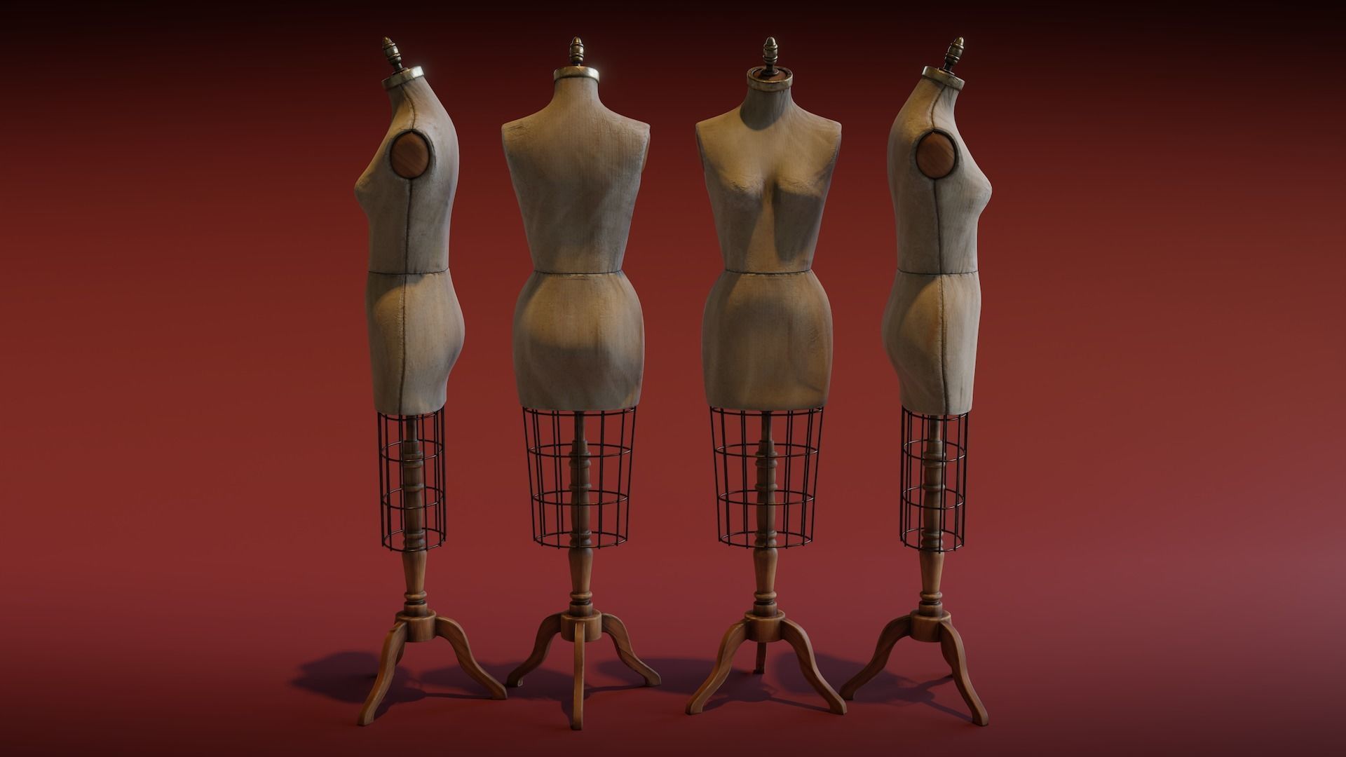 Tailor Mannequin Low-poly 3D model_6
