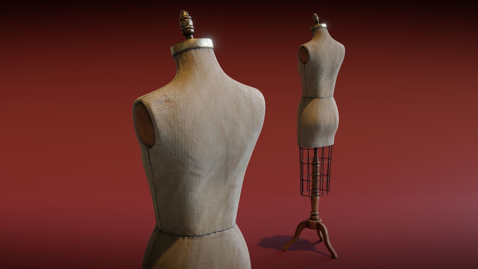 Tailor Mannequin Low-poly 3D model_3