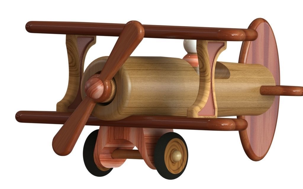 Biplane Toy Aircraft 3D print model_2