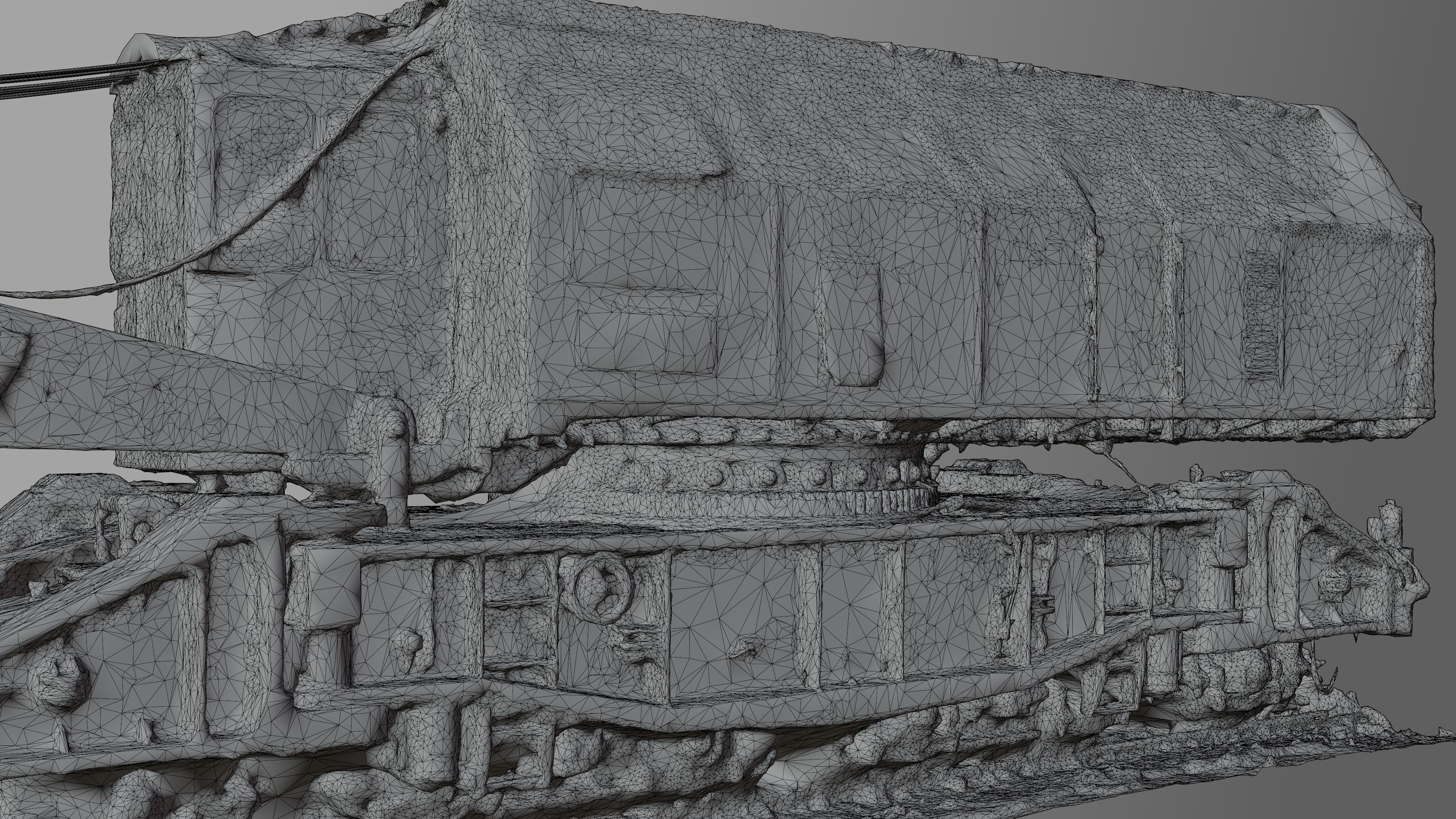 Rusty Railroad Crane 3D model_8