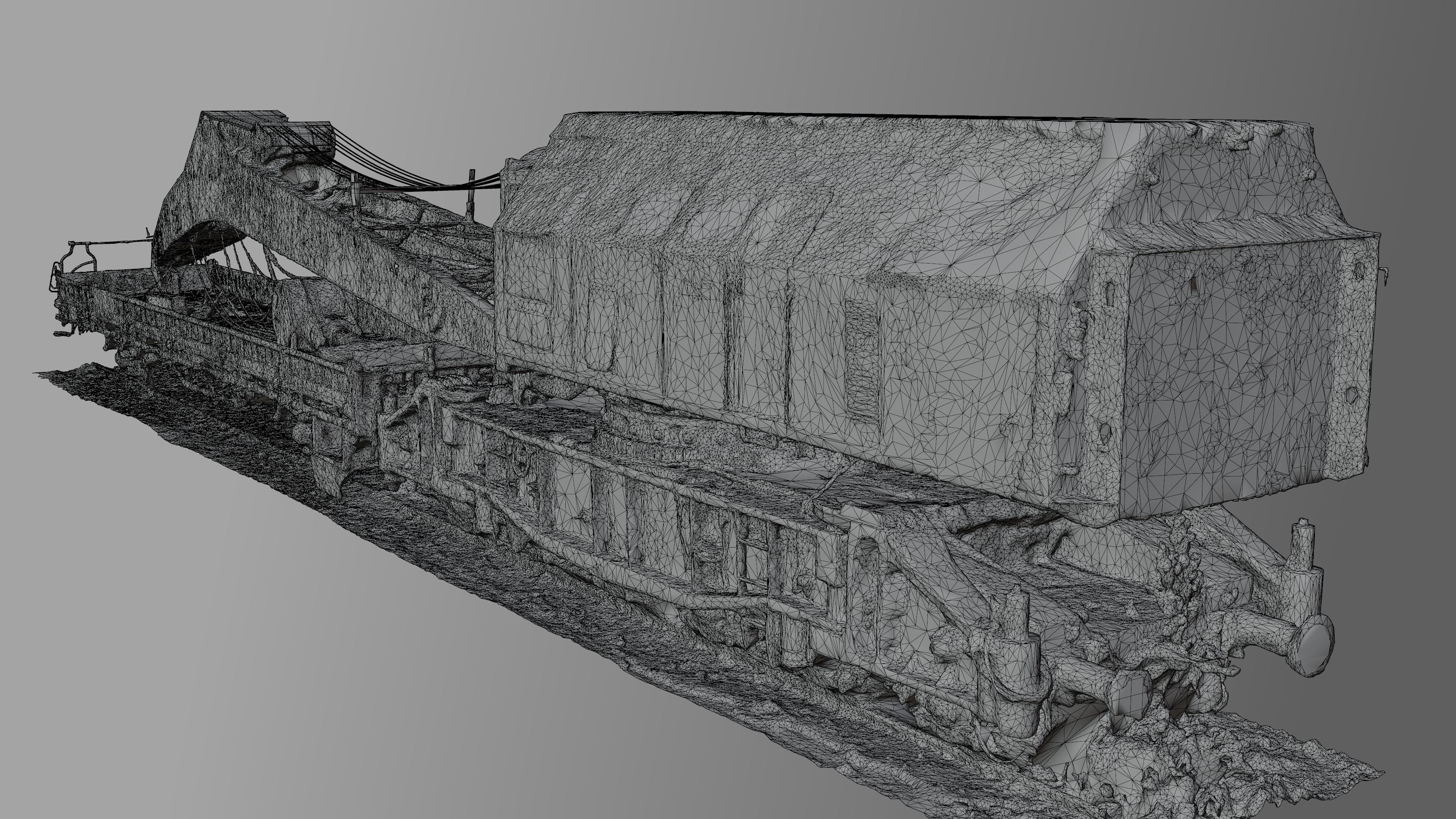 Rusty Railroad Crane 3D model_10