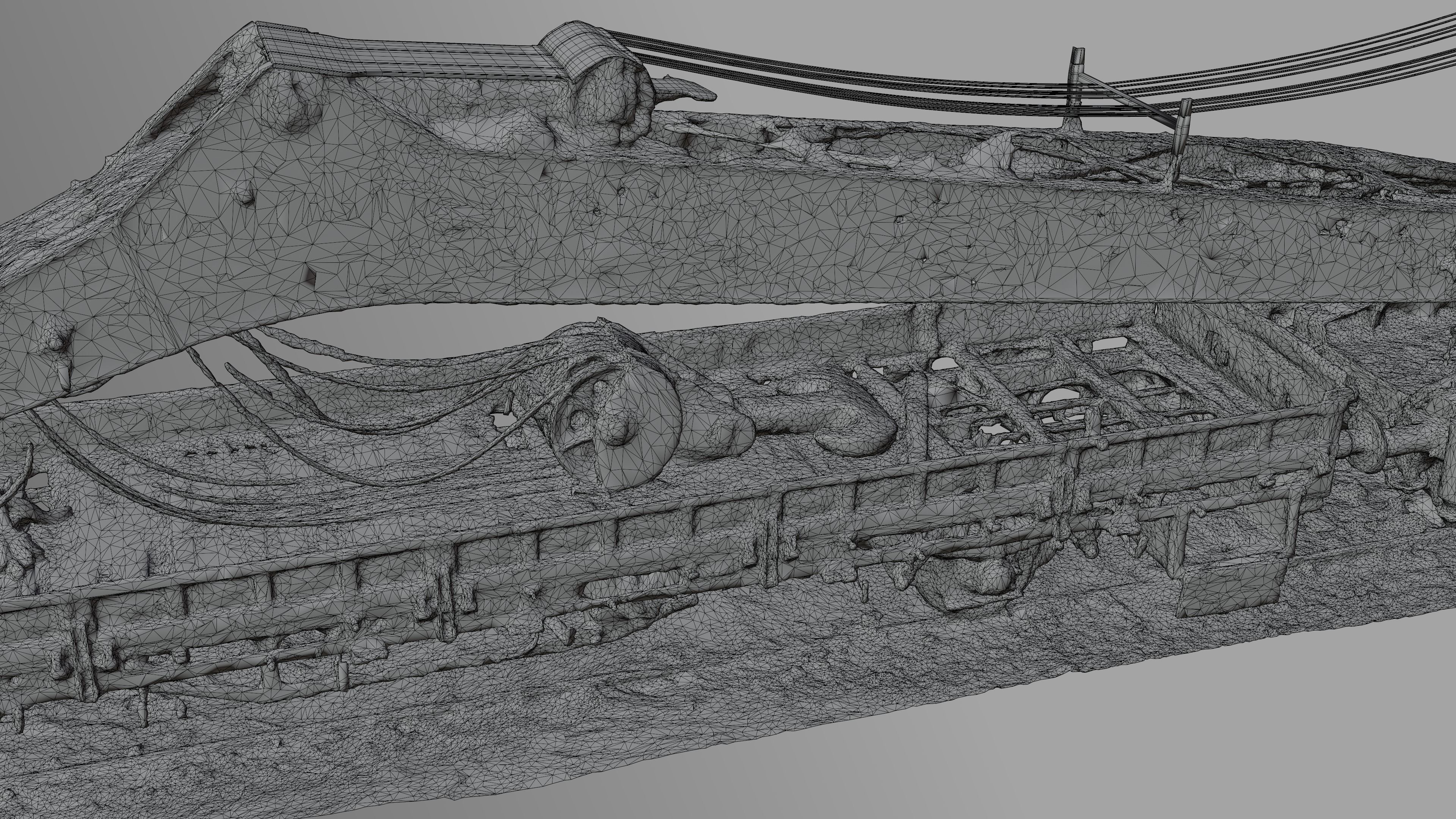 Rusty Railroad Crane 3D model_6