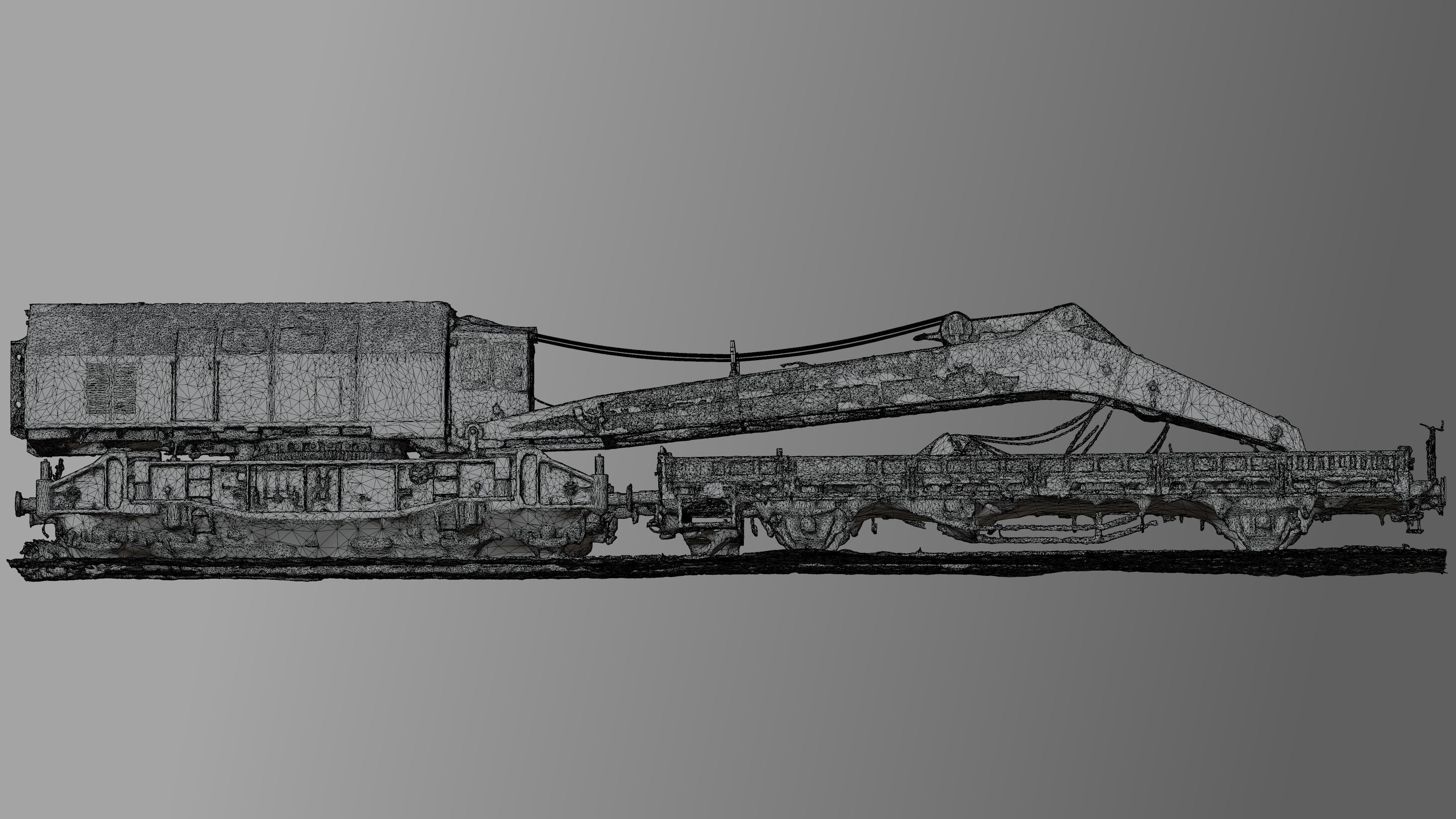 Rusty Railroad Crane 3D model_12