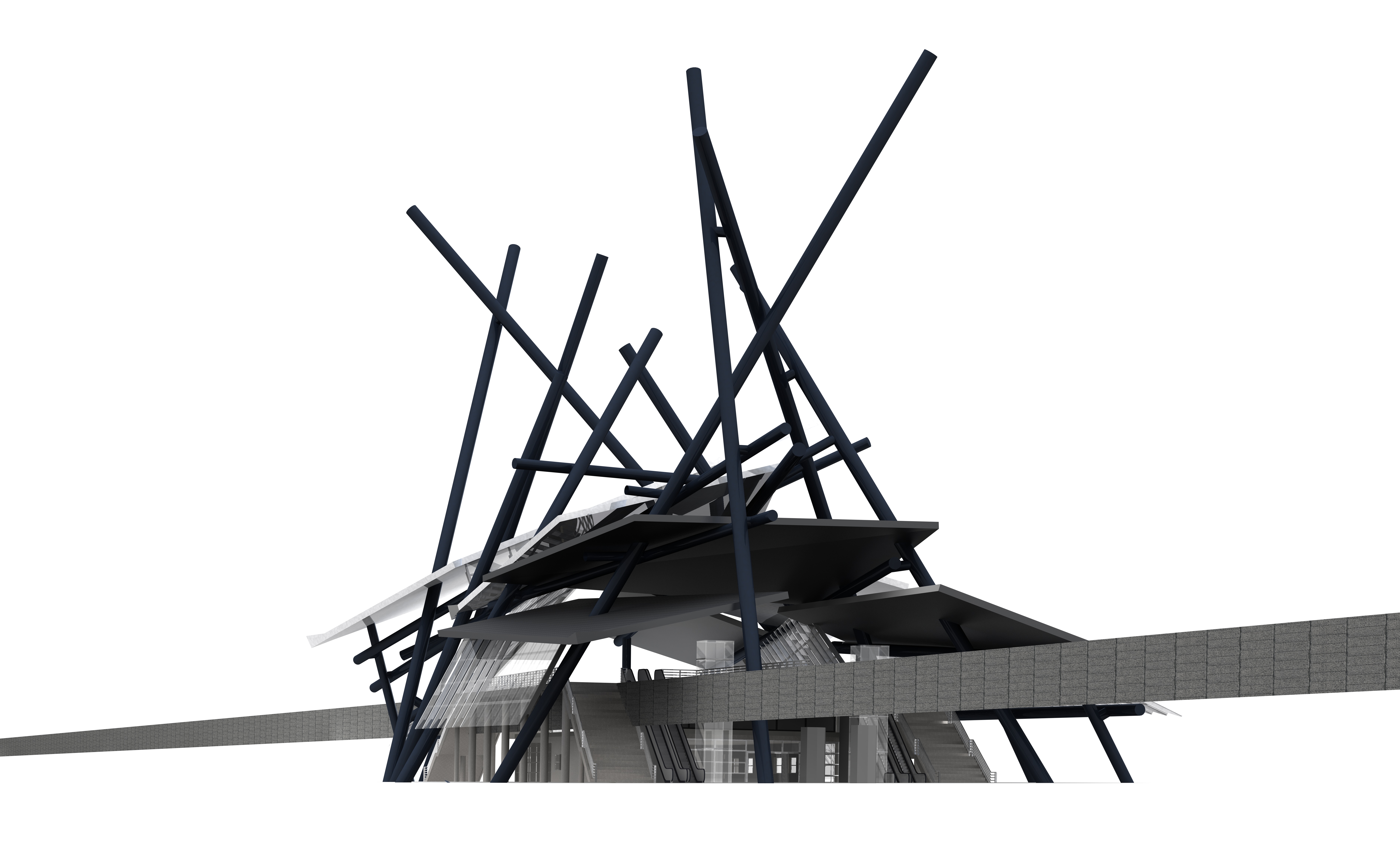 CentrO Station 3D model_4