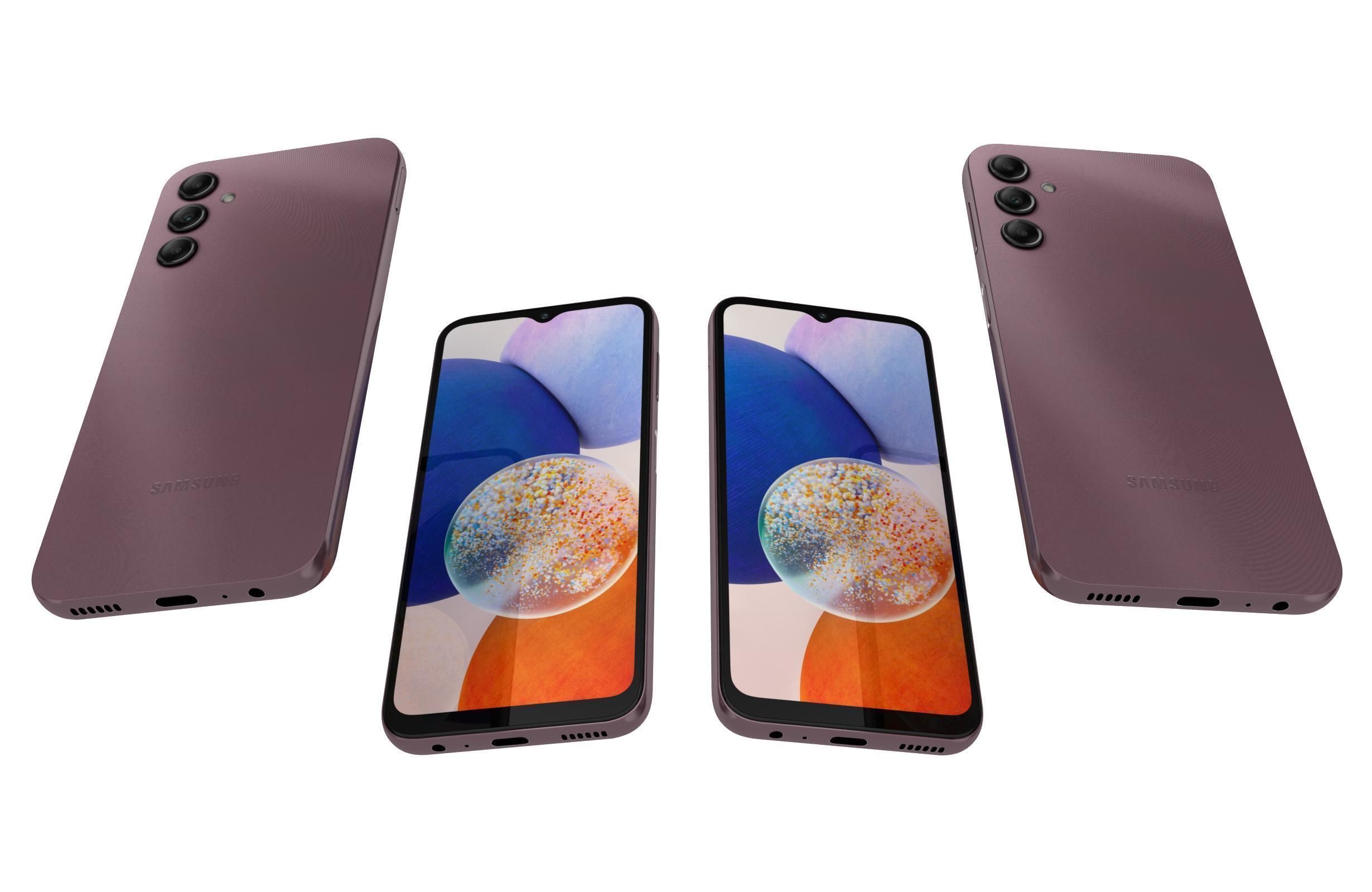 Samsung Galaxy A14 5G Dark Red 3D model_5
