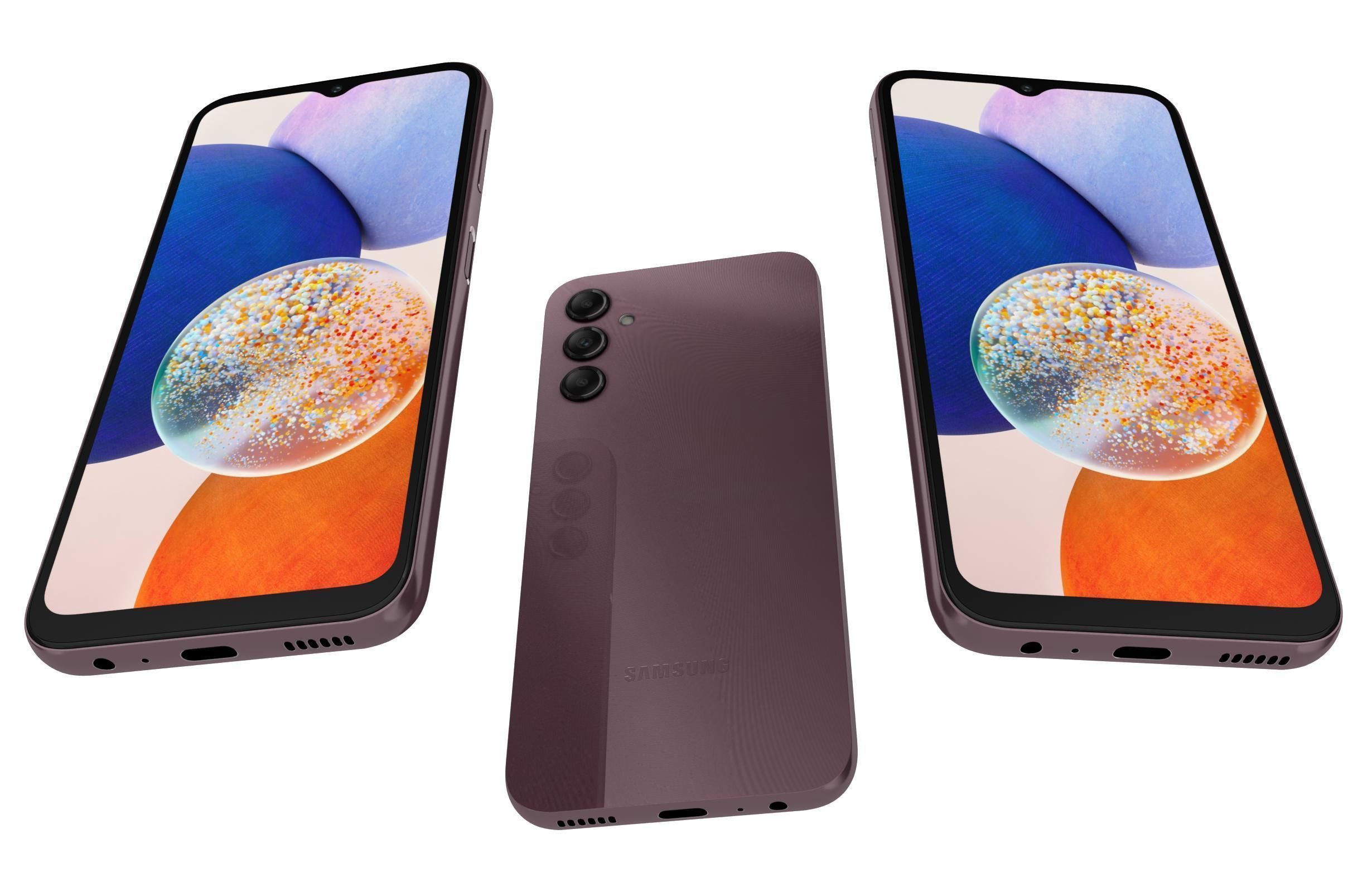 Samsung Galaxy A14 5G Dark Red 3D model_2