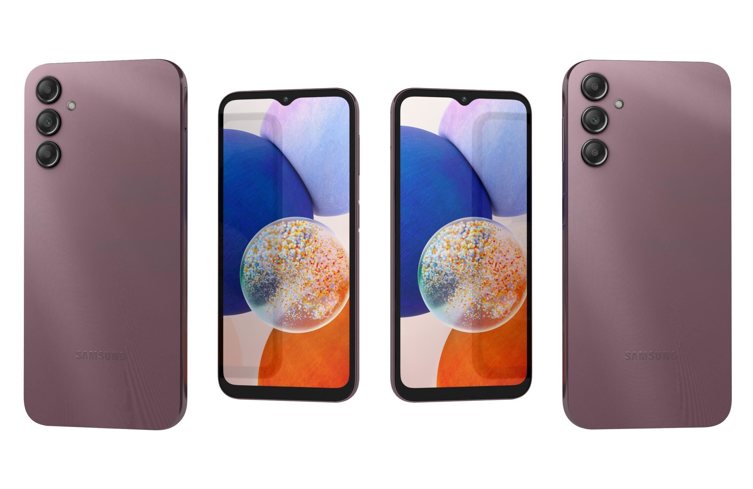 Samsung Galaxy A14 5G Dark Red 3D model_3